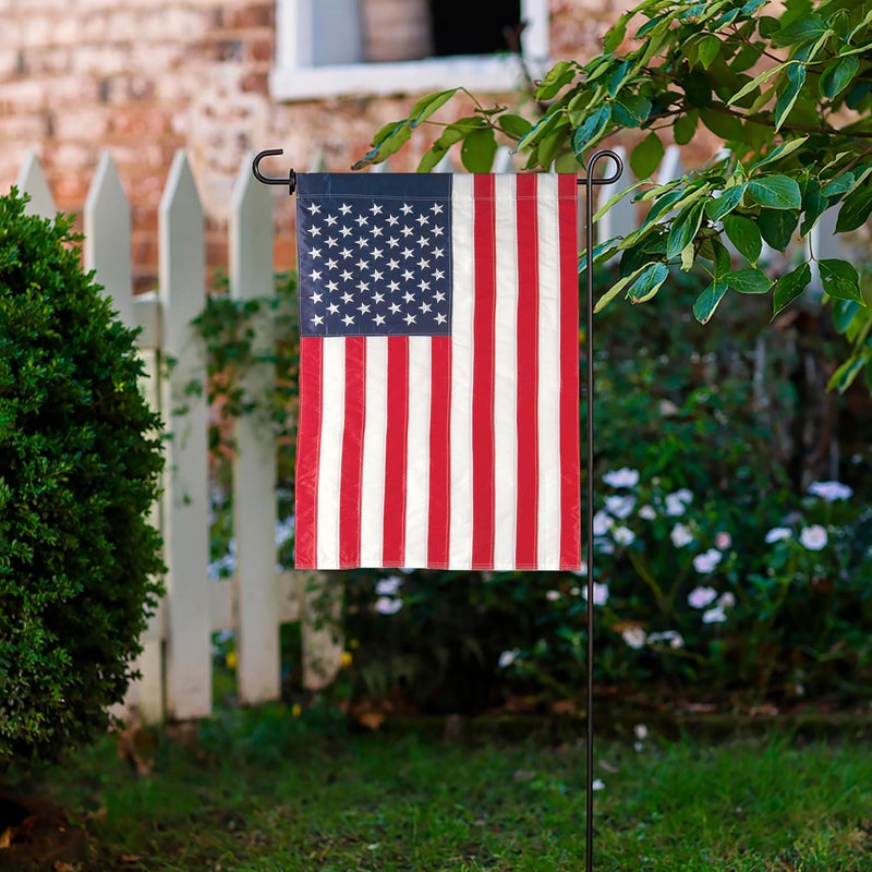 Evergreen Flag Evergreen American Flag 12x18 Double Sided | Patriotic House Flags For Outside Outdoor | Small American Flag Garden Size | Embroidered Stars and Stripes | USA Residential or Commercial - Image 2